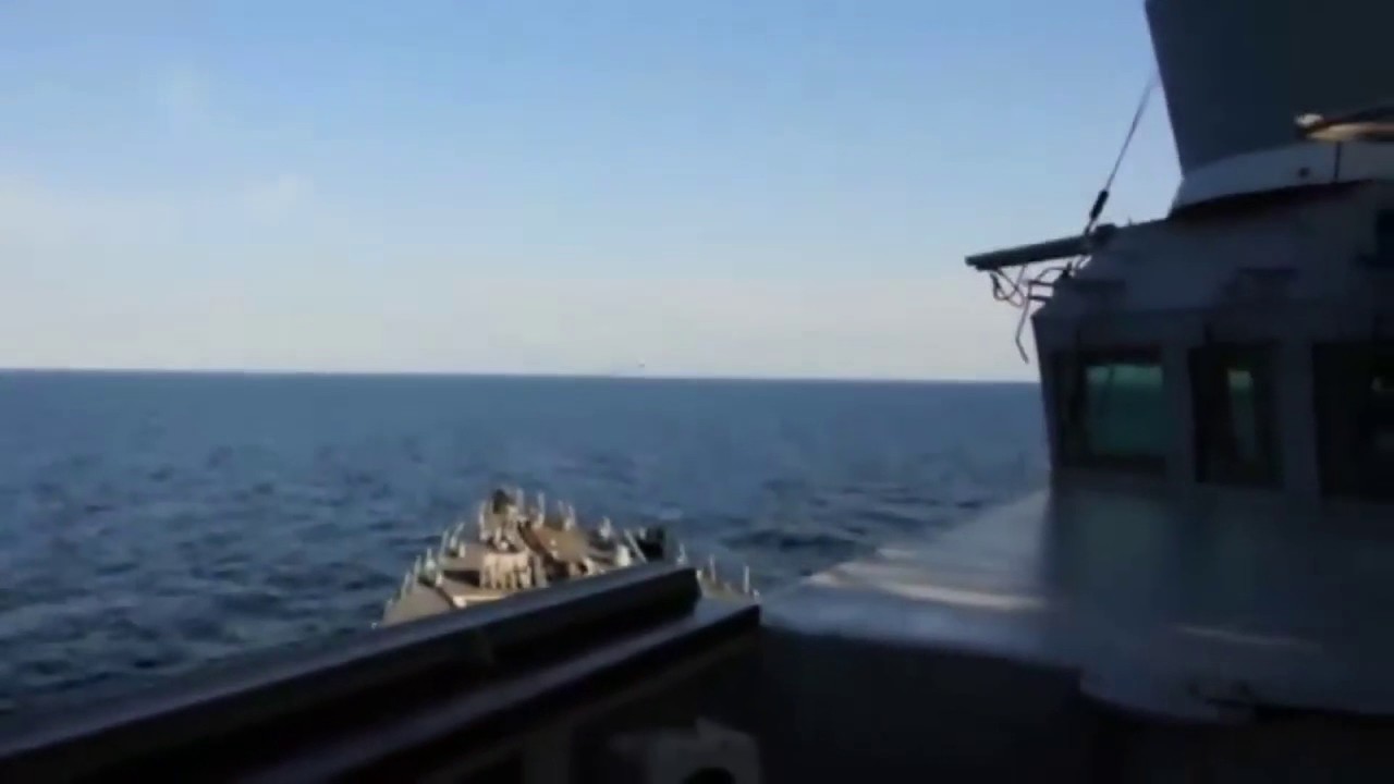 RUSSIAN SU-24 DOING DRY RUN ATTACKS ON US NAVY SHIP IN BALTIC SEA