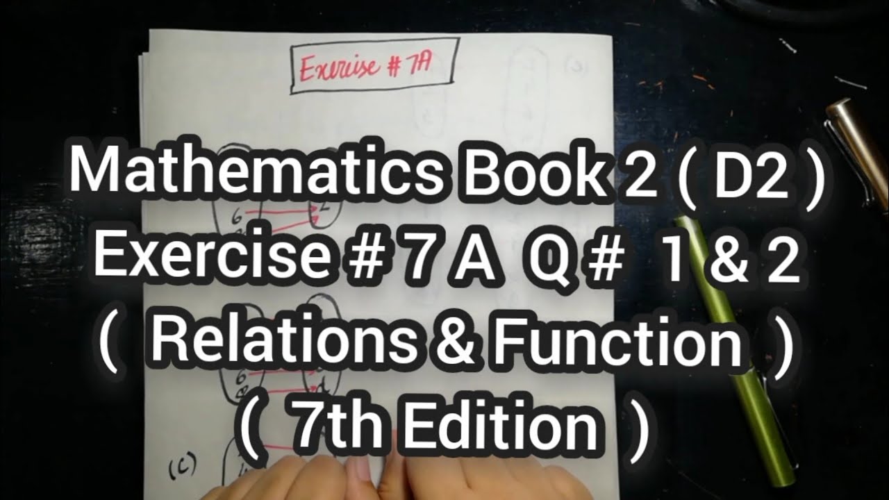 Mathematics Book 2 (D2) |  7th Edition | Exercise # 7 A | Q # 1 & 2 | Ifra Syed | in Urdu\Hindi