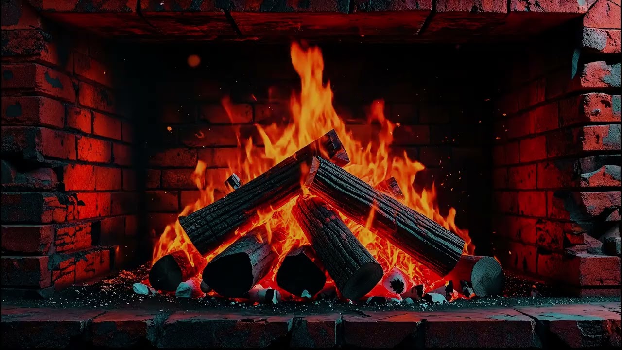 Relaxing Fireplace 4K 🔥 Warm Room Atmosphere with Real Fire Sounds