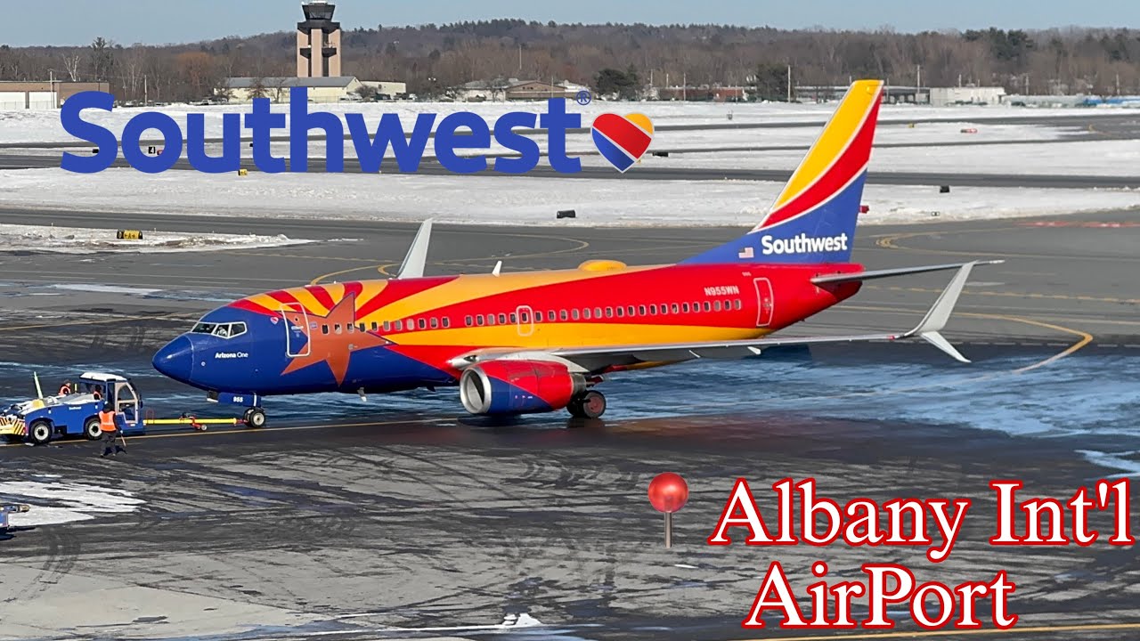 Southwest Airlines (Arizona One Livery) taking off at Albany Int’l AirPort 