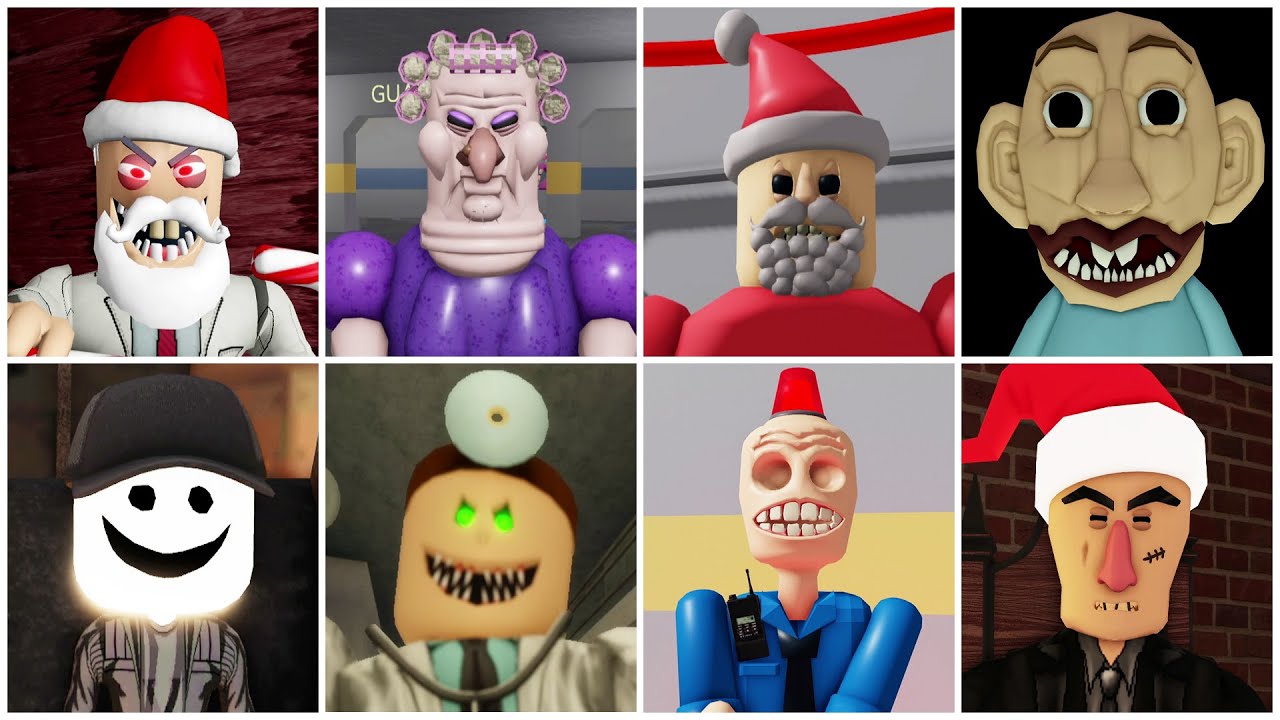 Best *Roblox* Obby Games Can We Escape Siren Cops, Bob, Bary, Crazy Mansion, Doctor David, Grumpy