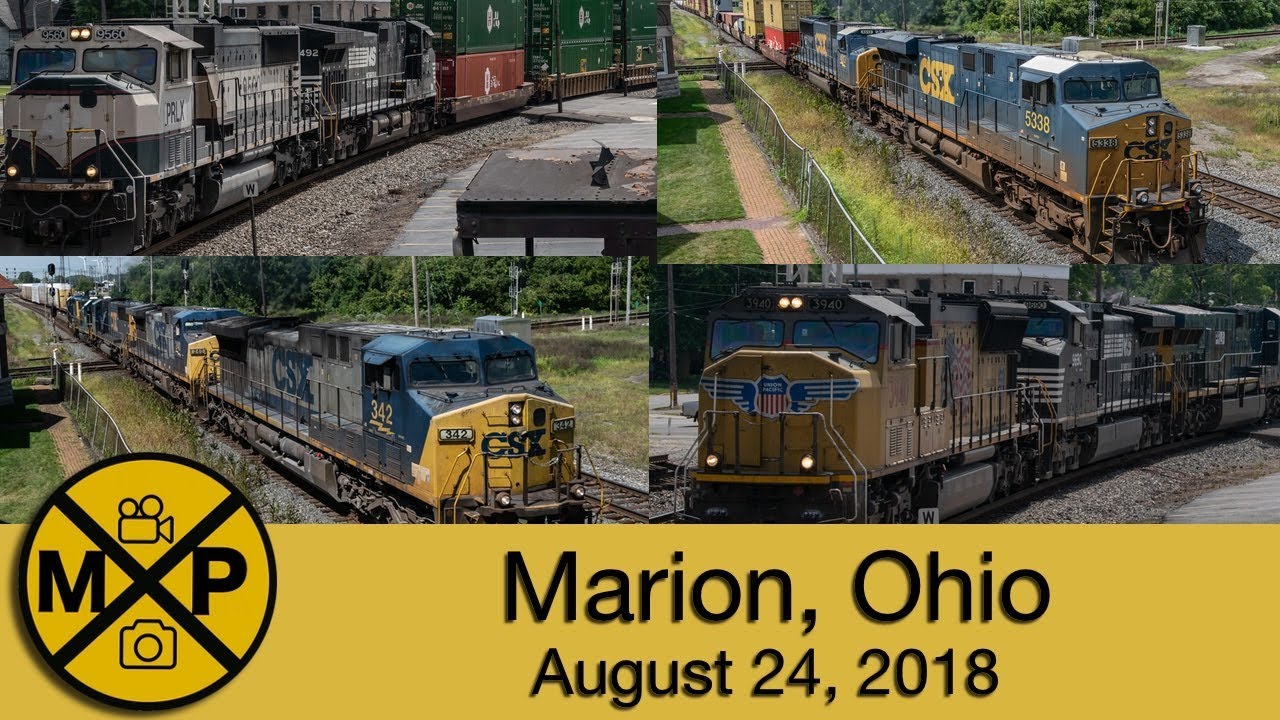 Railfanning in Marion Ohio - August 24, 2018