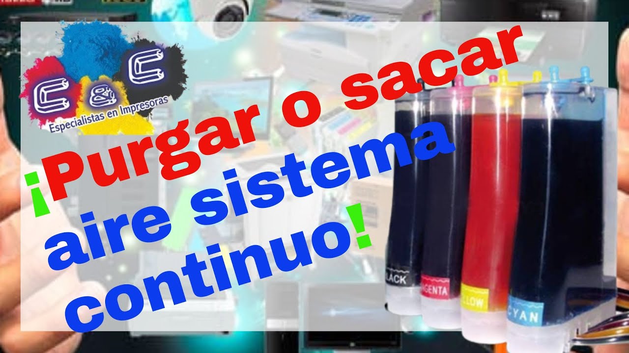 Purgar o sacar aire sistema continuo de tinta Canon MG2410