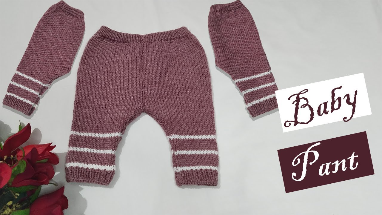 Knitting Pant || How to knit baby's pajama || New-born babies pajama || Urdu/हिन्दी