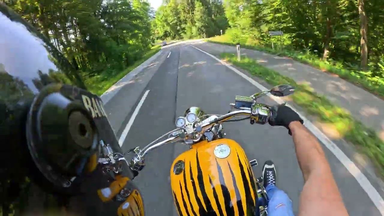 HARLEY EVO RIDE | VANCE & HINES BIG RADIUS | LOUD STRAIGHT PIPED HARLEY | EVO SOUND