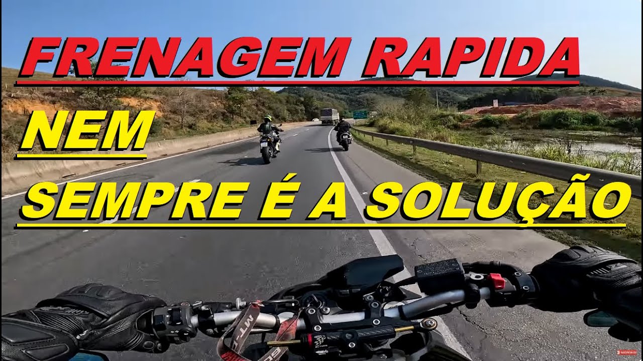 FRENAGEM DE EMERGENCIA DE MOTO EVITE OLHA SO