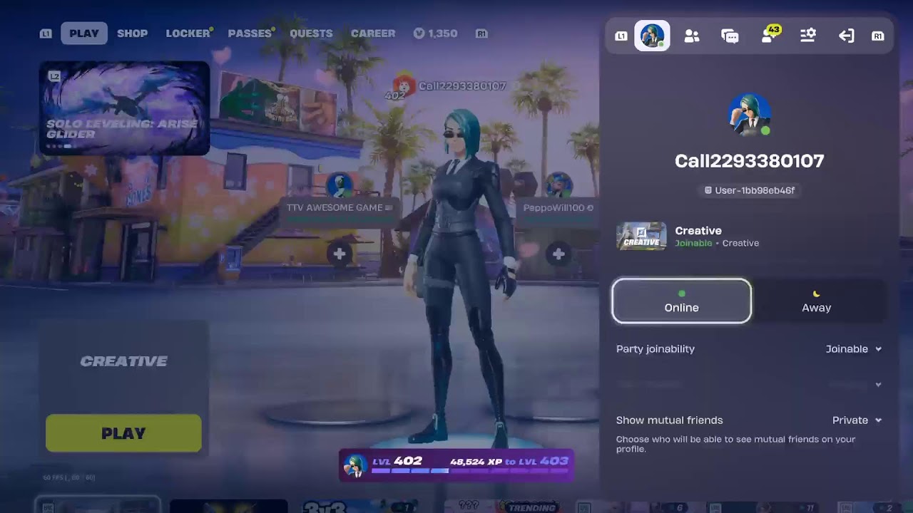 Chilling and playing Fortnite 🎮