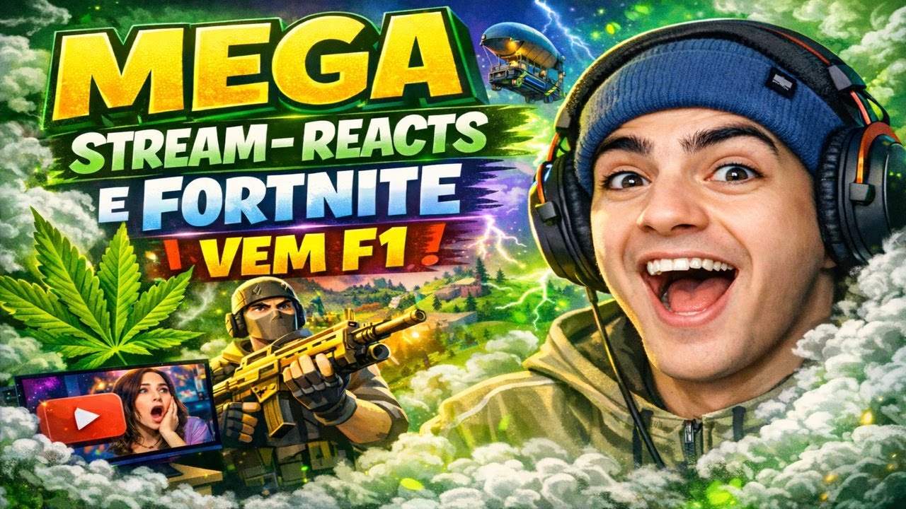 MEGA F1 STREAM-REACTS E FORTNITE | VEM F1!!!