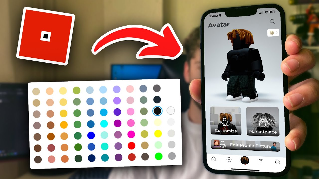 Как получить черный цвет кожи в Roblox Mobile (БОЛЬШЕ ЦВЕТОВ!)