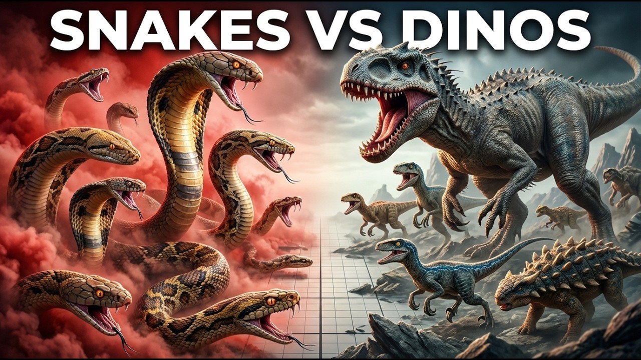 Indominus Rex vs Giant Snake Army on a Deadly Bridge! | ARBS Battle #dinosaur #arbs #animalbattle