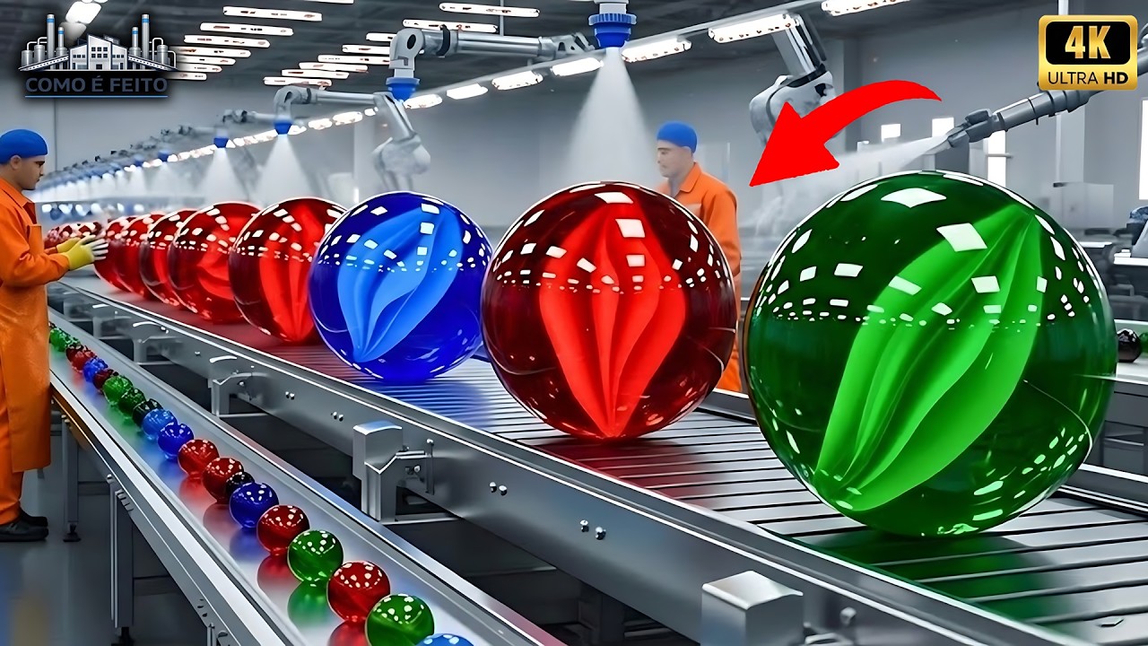Você não imagina como o BOLINHAS de Gude é feito! O INCRÍVEL Processo de Reciclagem do VIDRO (Full)
