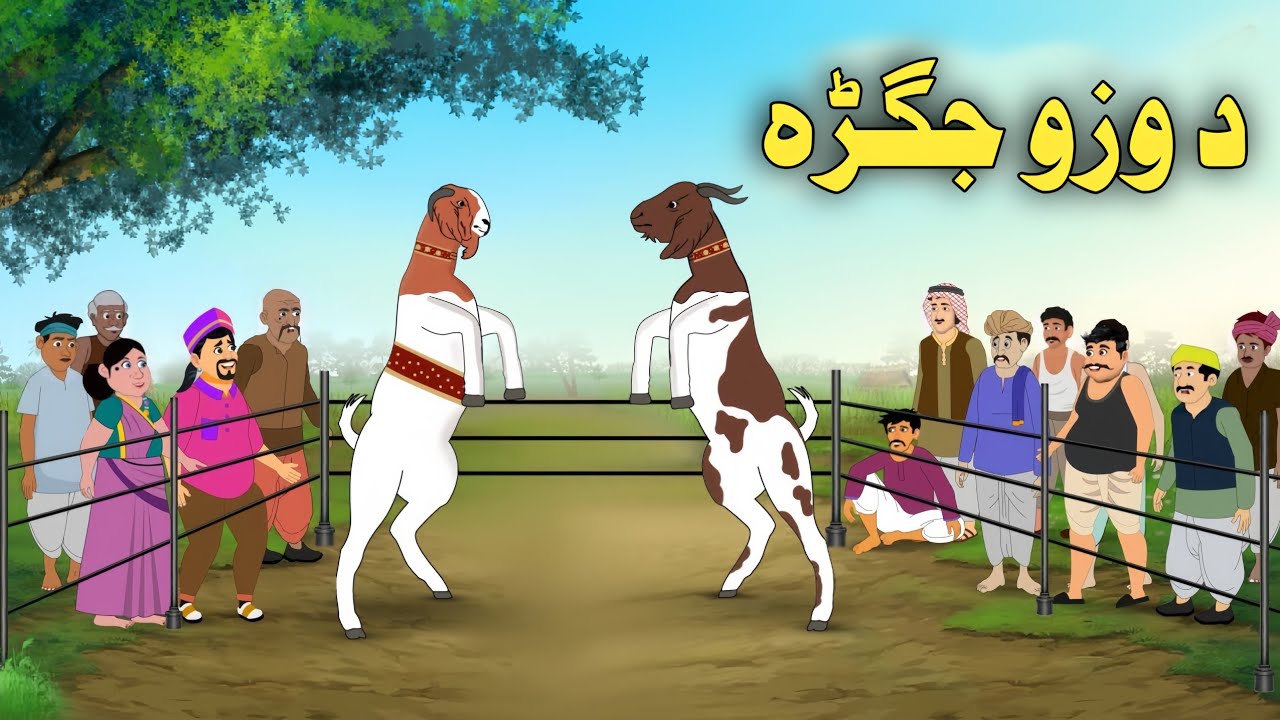 Goat Fight| د وزو جگڑہ| Pashto Cartoon Story| Pashto Cartoon 2025| Cartoon Pashto
