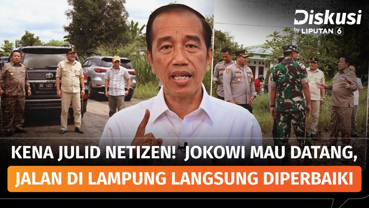 Dikritik Tak Mempan, Pemprov Lampung Kebut Perbaikan Jalan Jelang Kedatangan Jokowi | Diskusi