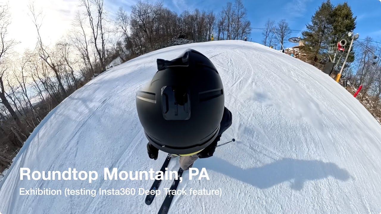 Roundtop Mountain, PA | Exhibition Trail | 5.7K HDR | Insta360 Skiing - Deep Track Feature