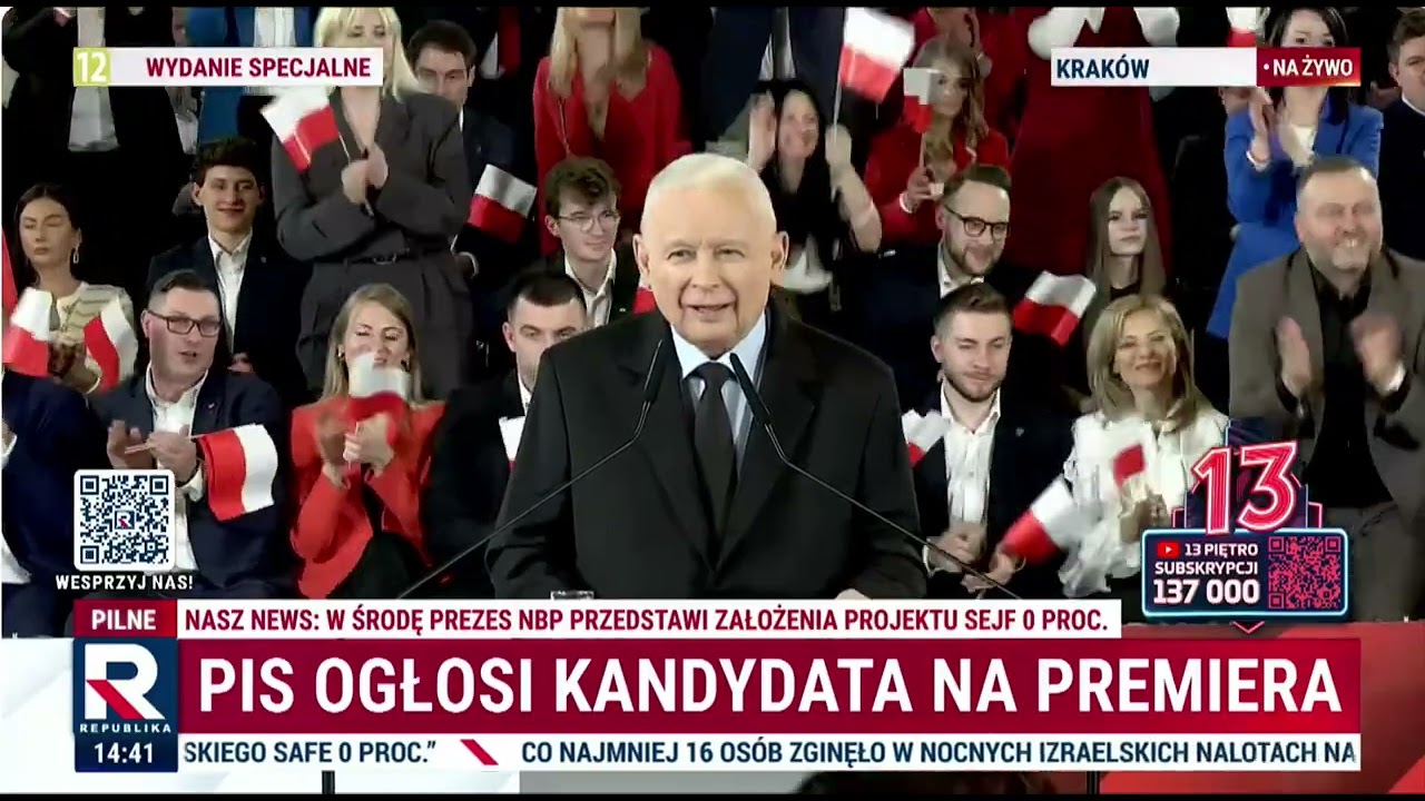Jarosław Kaczyński ogłasza: Przemysław Czarnek kandydatem PiSu na Premiera Polski
