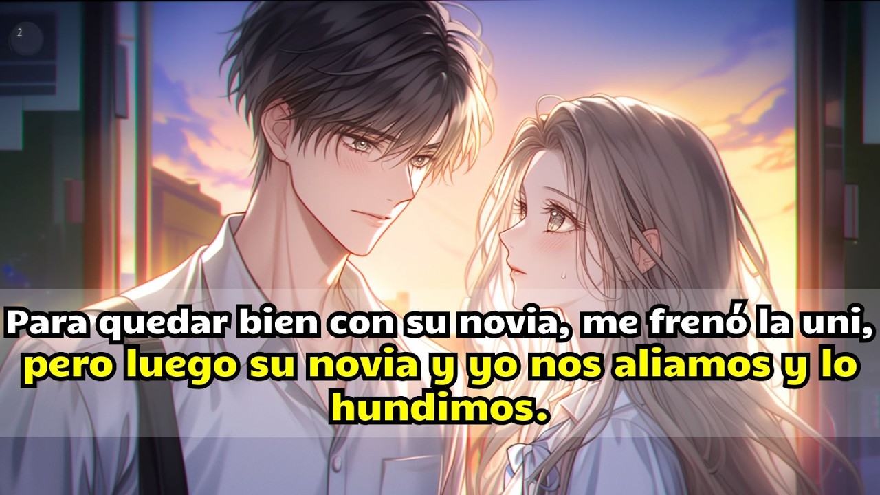 Para quedar bien con su novia, me frenó la uni, pero luego su novia y yo nos aliamos y lo hundimos.