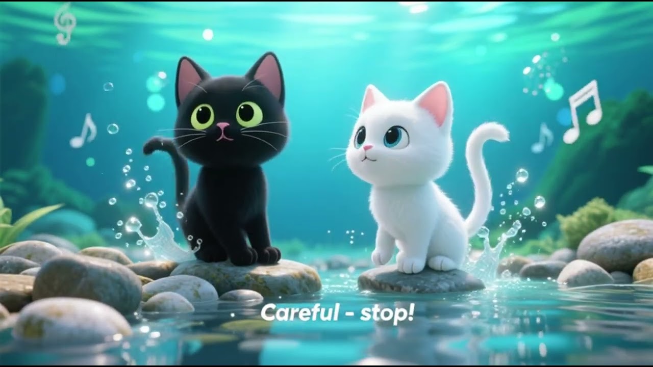 Kittens by the River 🐱🌊 | Nursery Rhymes & Kids Songs