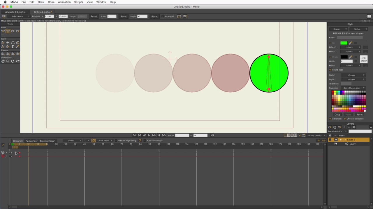Timing and Spacing with Moho/Anime Studio