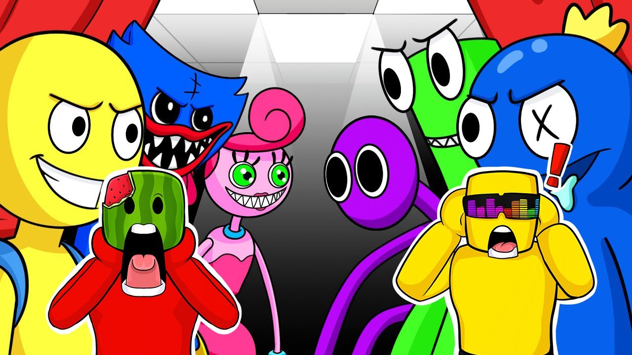 Rainbow Friends vs Huggy Wuggy REACTIONS!