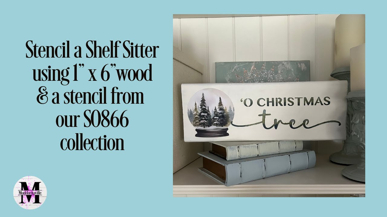 How to stencil a Seasonal Shelf sitter using Mango Paint