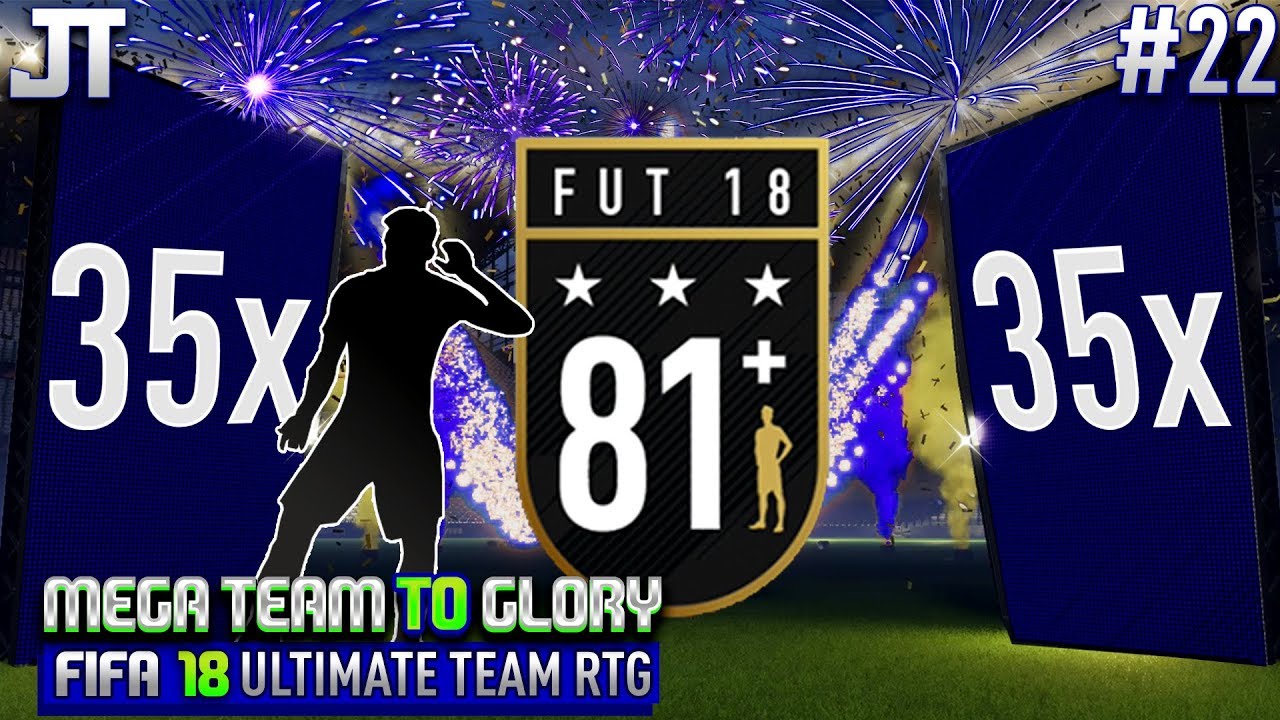 TOTY 35X 81+ TWO PLAYER UPGRADE PACKS! -  MEGA TEAM TO GLORY #22 - FIFA 18 ULTIAME TEAM