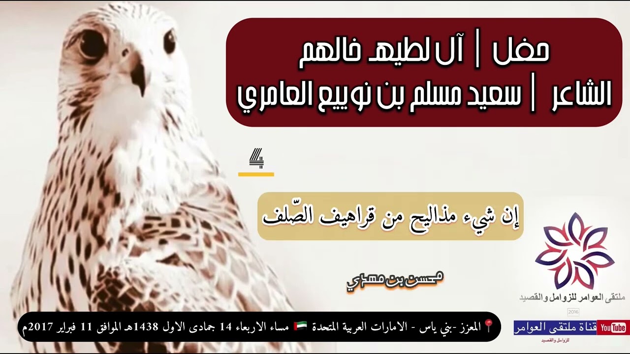 زوامل عزيمة | آل لطيه لخالهم الشاعر سعيد مسلم بن نوييع 2017م