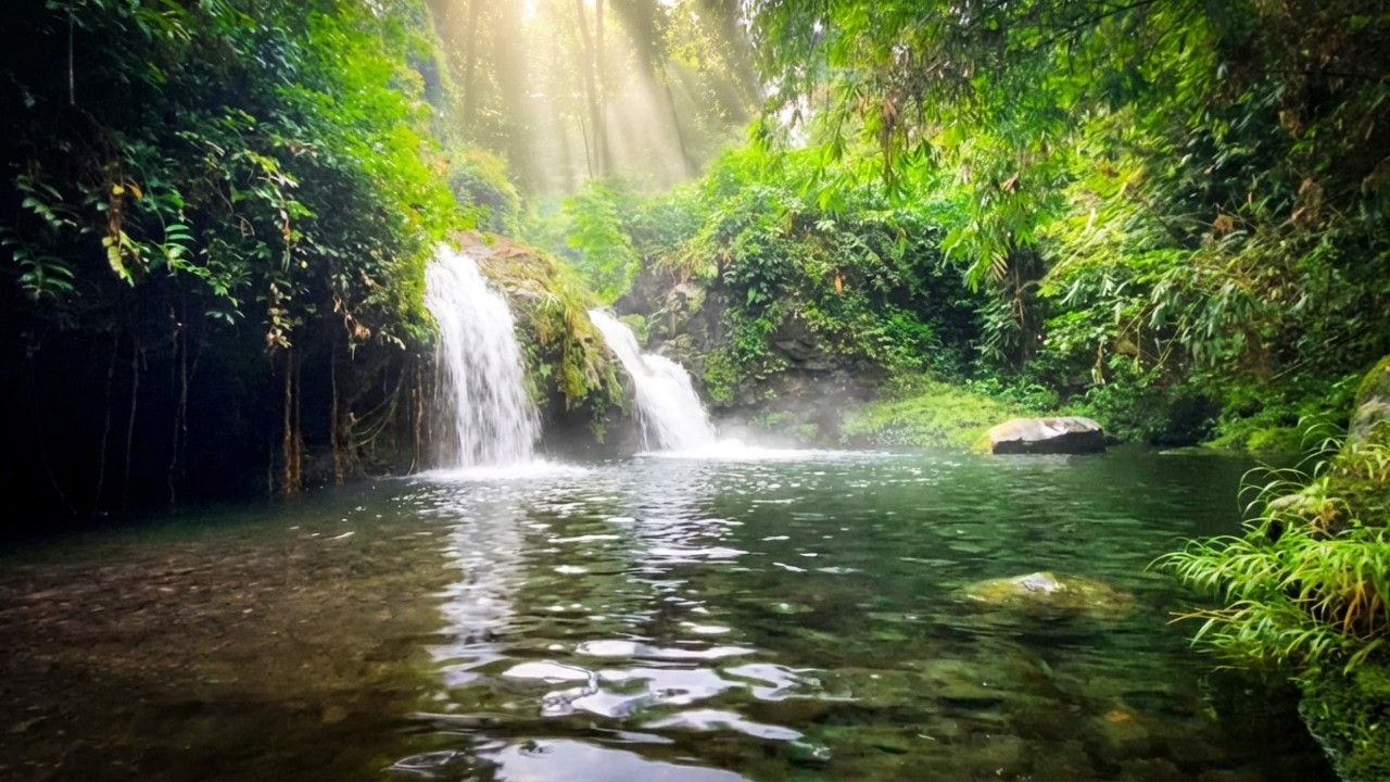 Deep Emotional Sleep Music with Whispering Night Waterfall 💧🌙🤍