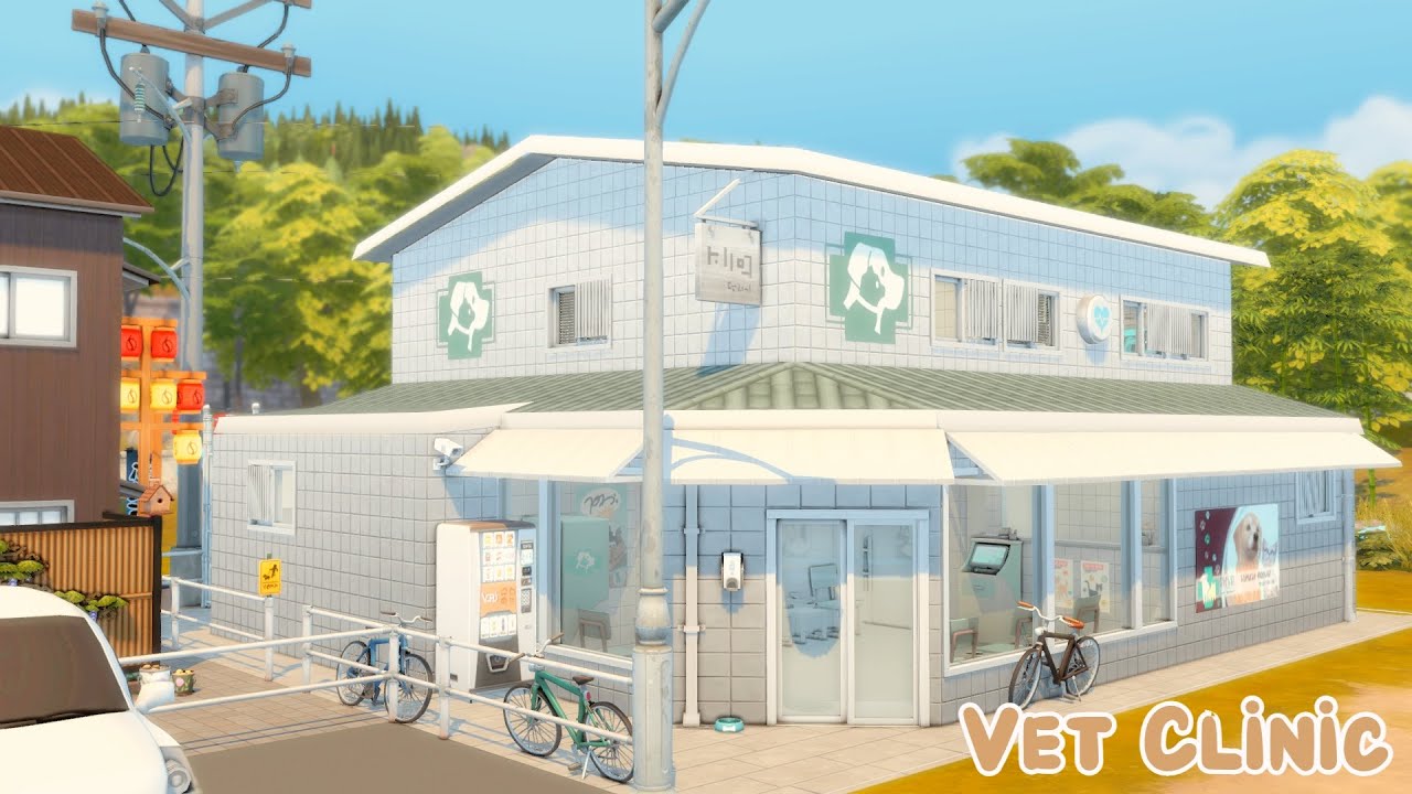 Mt. Komorebi Vet Clinic 🐶🩹 | The Sims 4 | No CC | Stop Motion Build