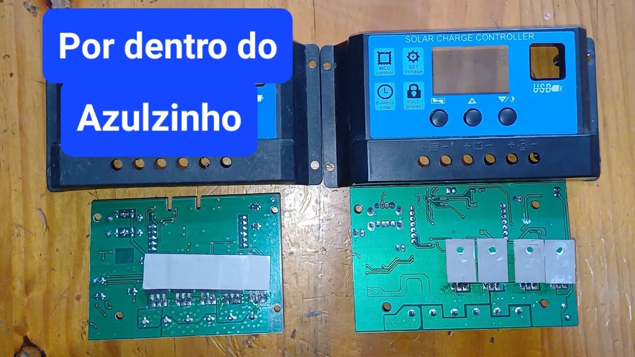 Por Dentro do Controlador de Carga PWM Famoso azulzinho