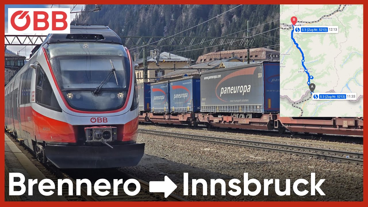 Die vollständige Zugreise von Brennero/Brenner nach Innsbruck | S3 - Alpenpanorama erleben