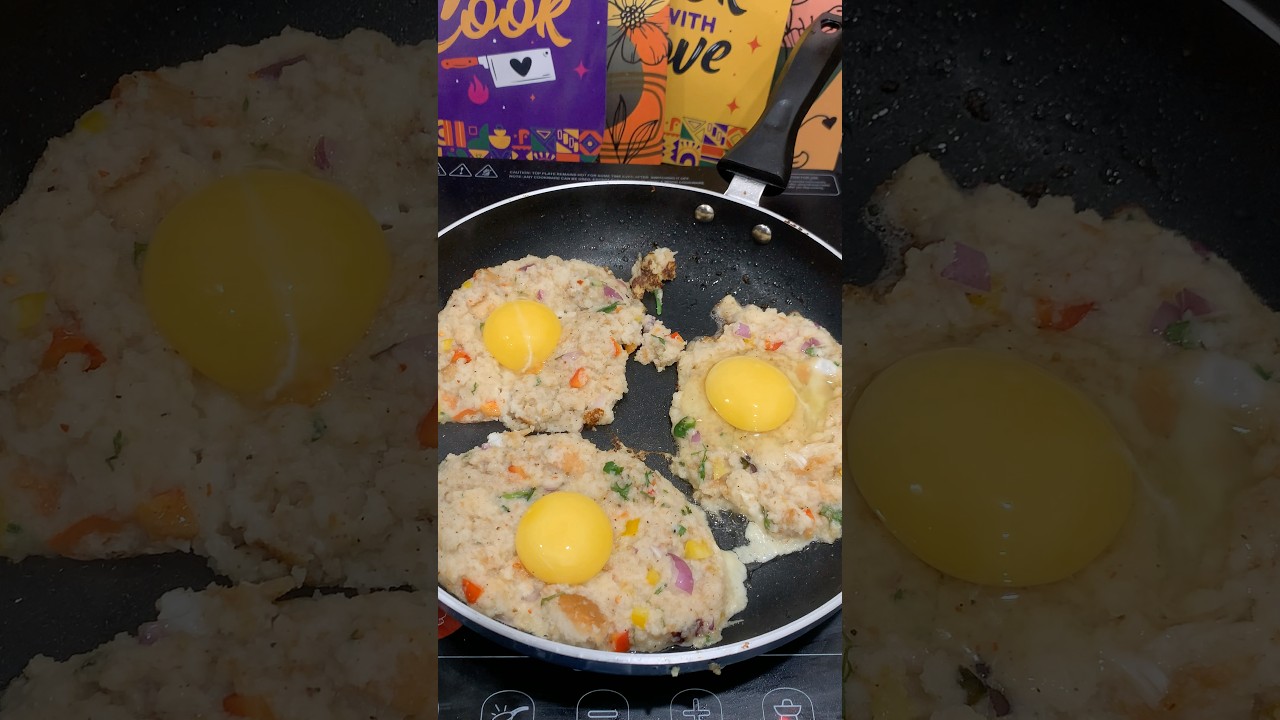 Healthy Egg Half Fry Oil Free Breakfast Recipe | 5 Minute Protein Breakfast Recipe 