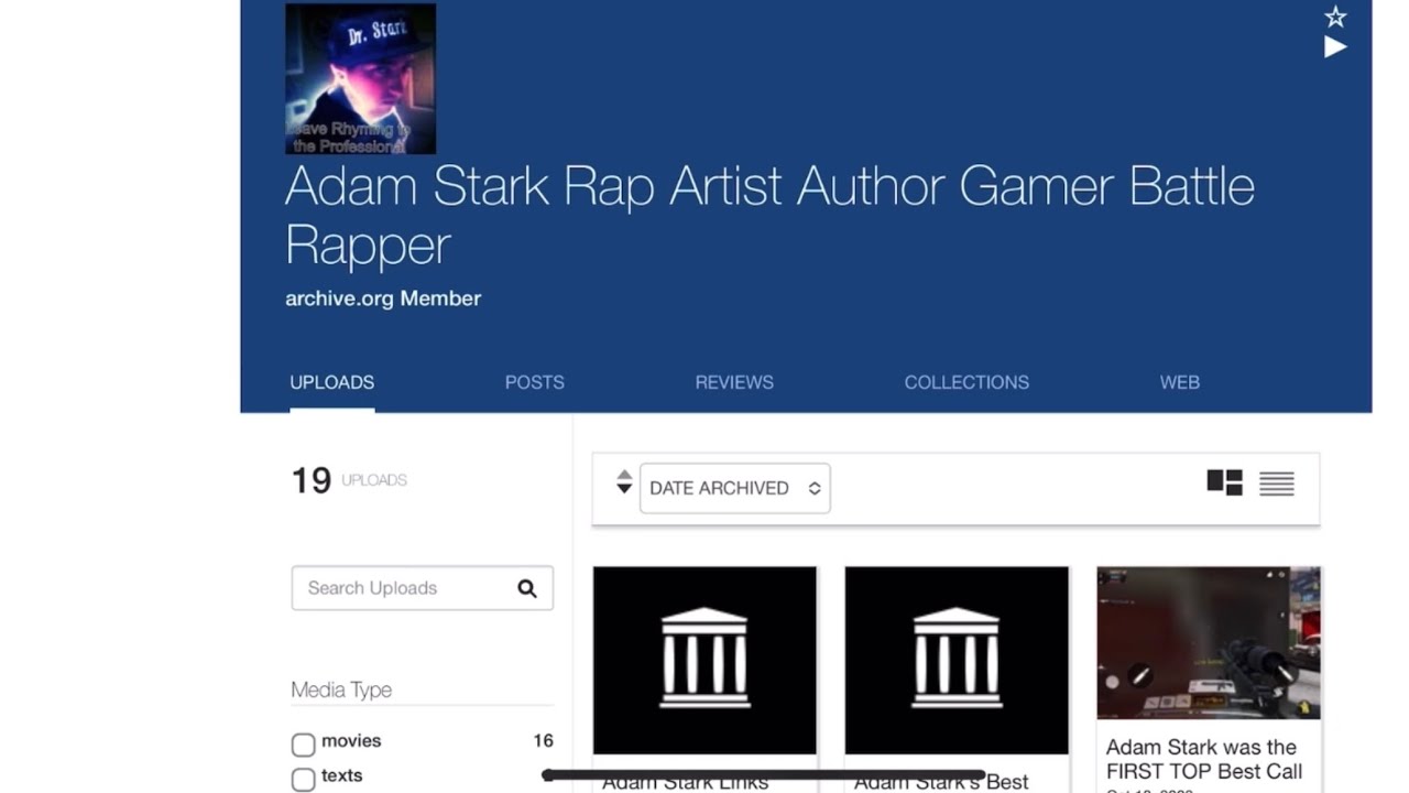 StarkKommandCenter BACKUP Archive of all content, in case I get terminated again (link) Adam Stark
