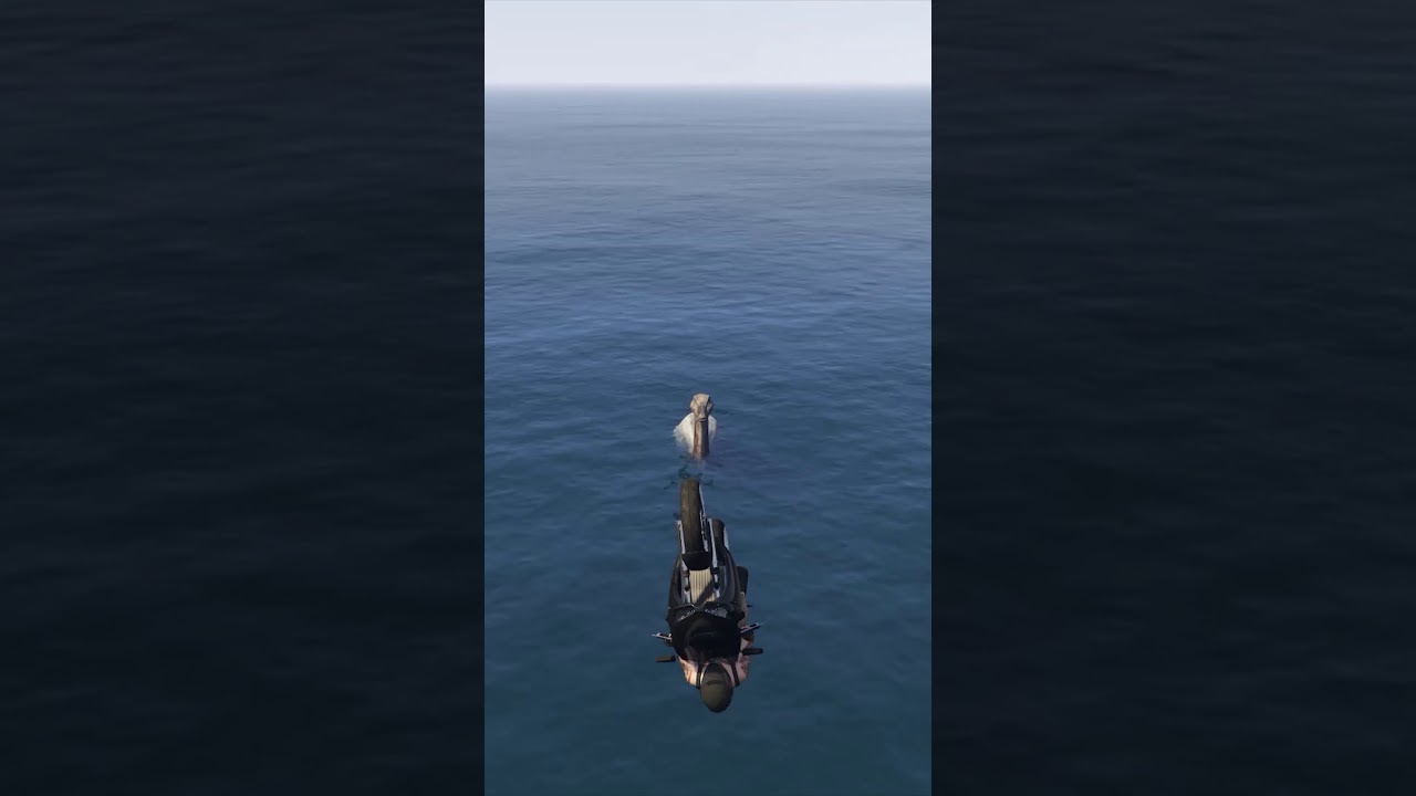 I landed on the Loch Ness Monster in GTA 5 #shorts