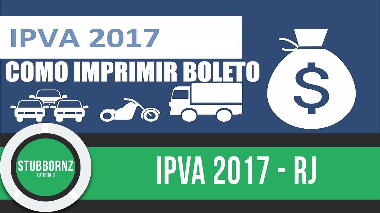 IPVA 2017 RJ - como imprimir/puxar/acessar boleto para pagar