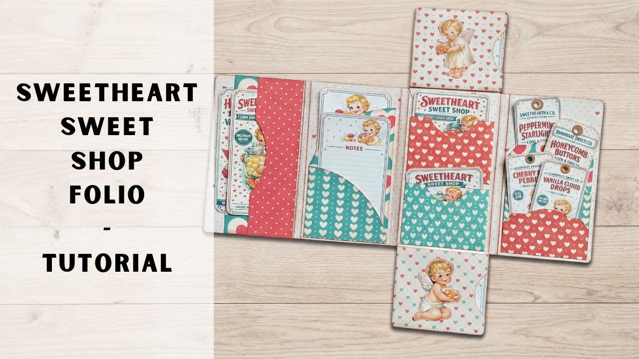 How to Assemble a Printable Junk Journal Folio (Sweetheart Sweet Shop)