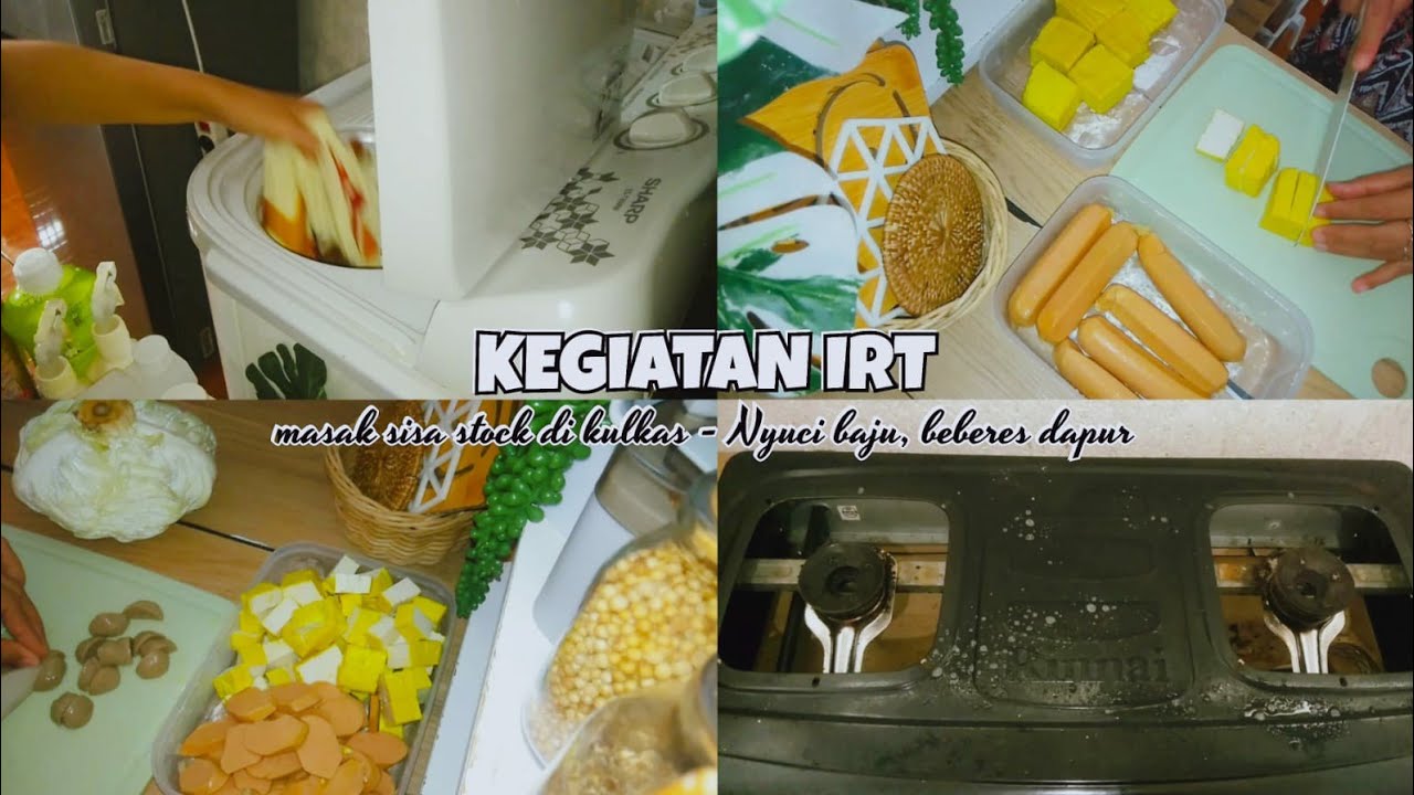 Daily Vlog ibu rumah tangga Menjelang Ramadhan | masak sisa dari kulkas - Mencuci, beberes dapur