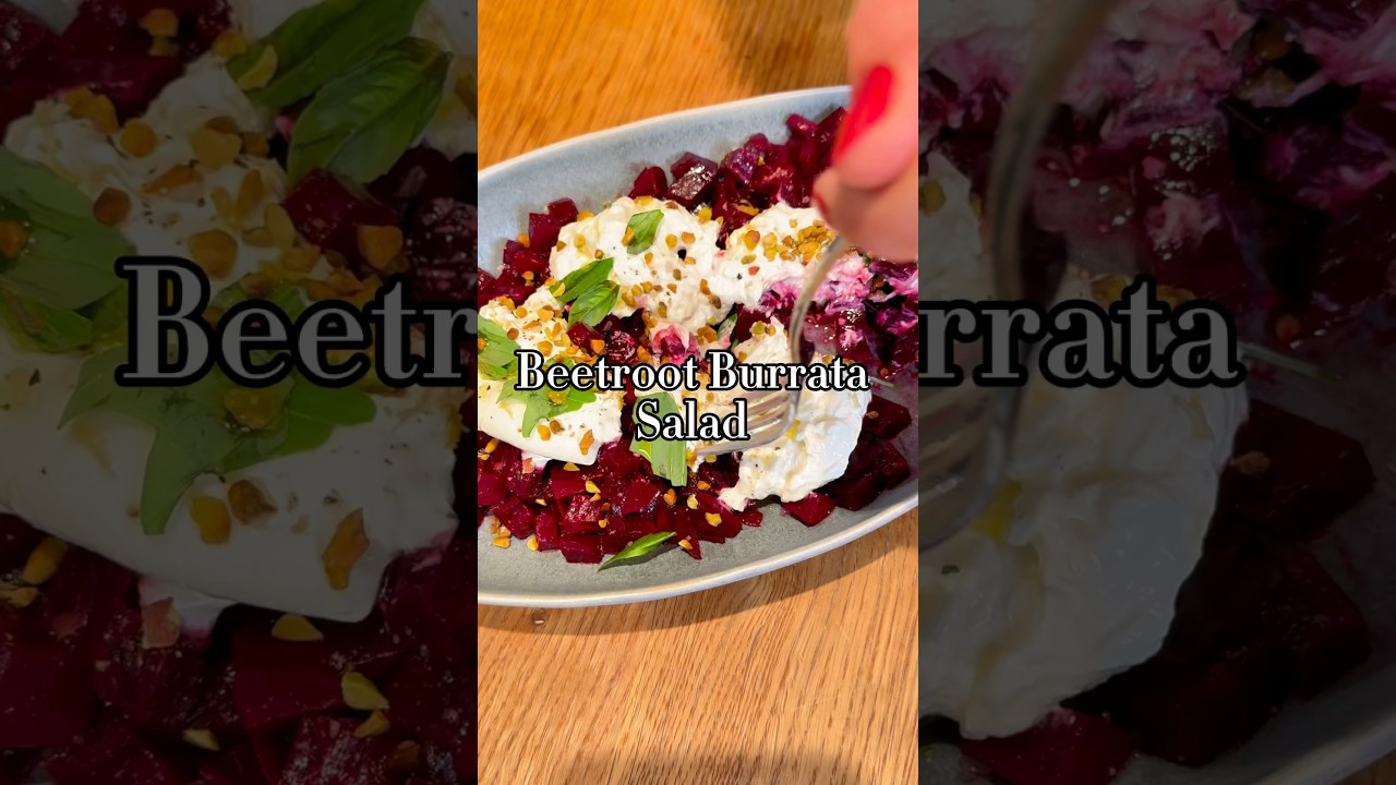 How to make a #delicious #beetroot #burrata #salad !  #recipe #howtocook #homemade