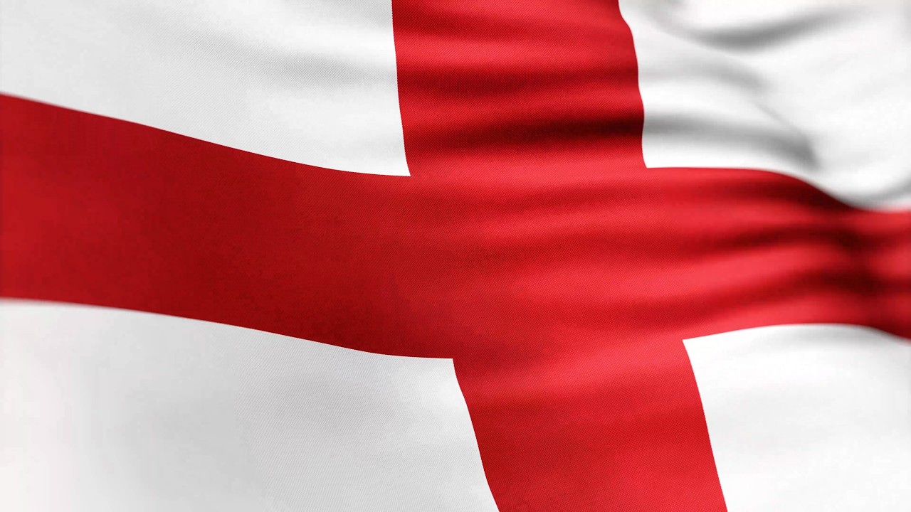 England Flag 4K Ultra HD | St George&rsquo;s Cross | 1 Hour Waving Loop