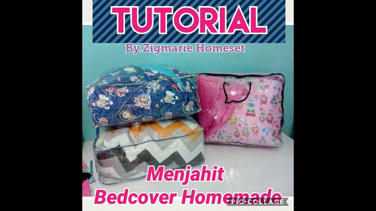 CARA MUDAH MENJAHIT BEDCOVER SENDIRI - DIY - #bedcover