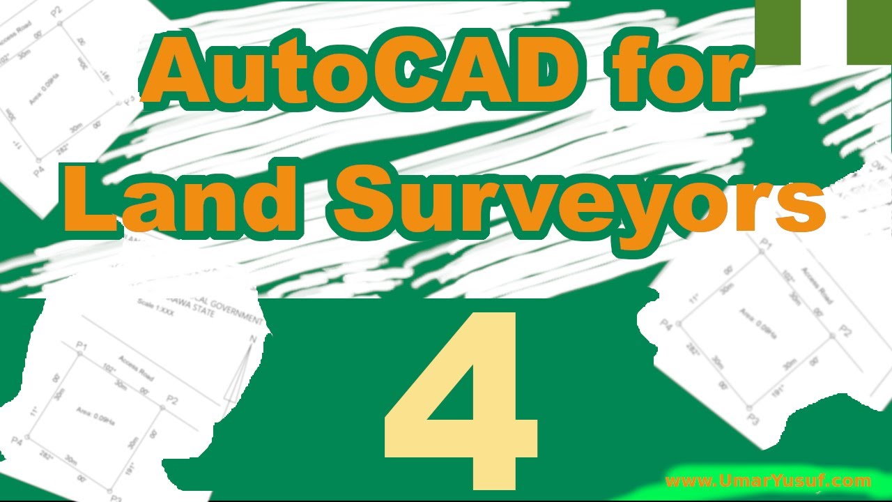 AutoCAD for Land Surveyors 004 - Drawing the Access Road North Arrow/Direction and Borderline