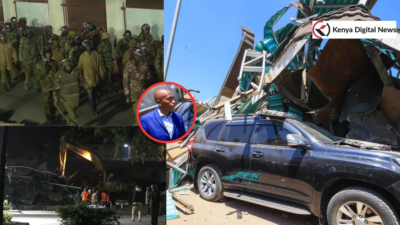 SEE Heavy Police Presence as Wamatangi’s Property Worth Millions is Destroyed Near Nyayo Stadium