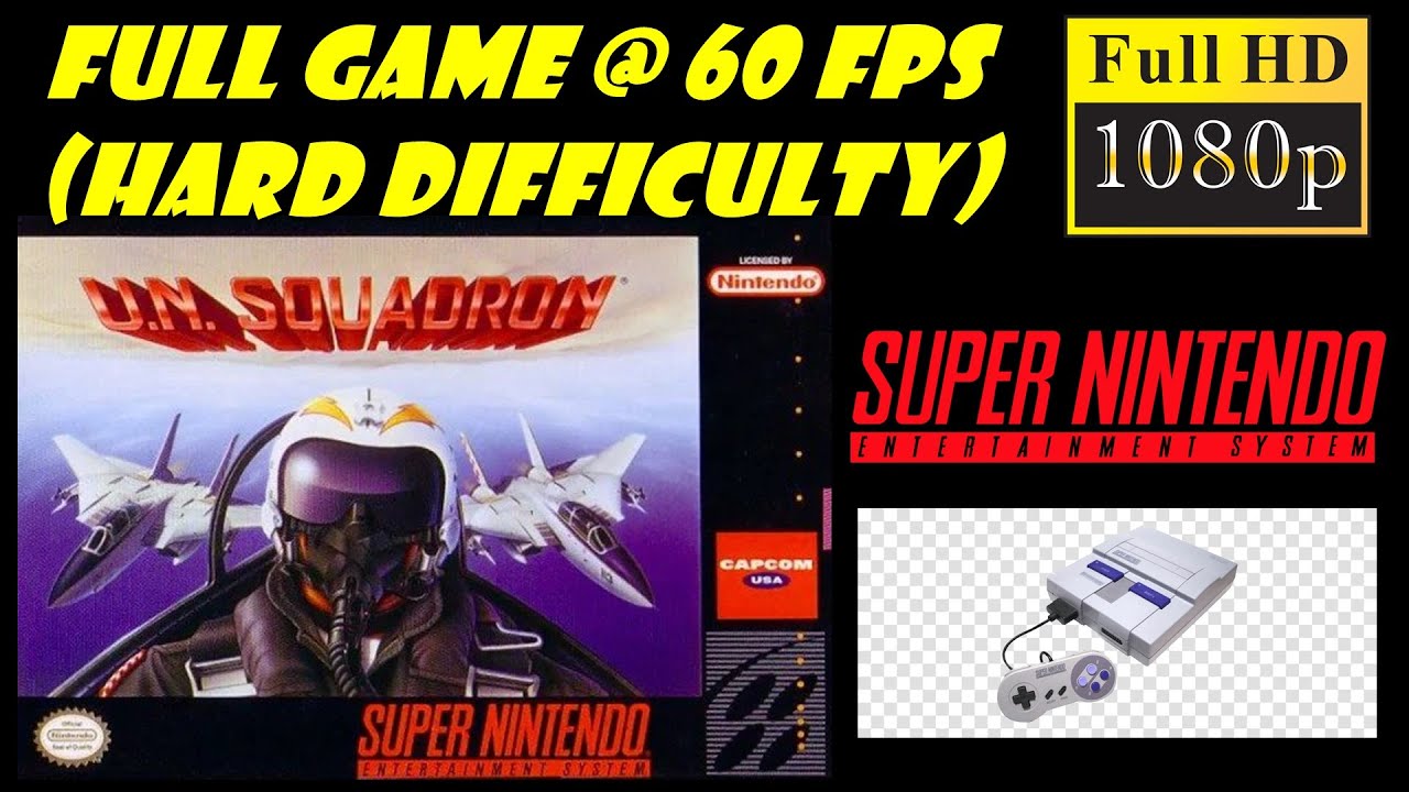 U.N. Squadron (SNES) Full Playthrough with cheats @ 1080p