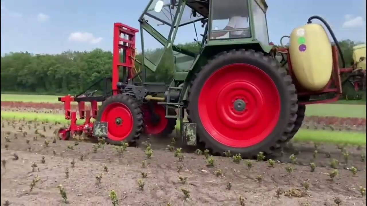 HENGERS.NL Fendt GT met Steketee schoffelmachine in de Hulst