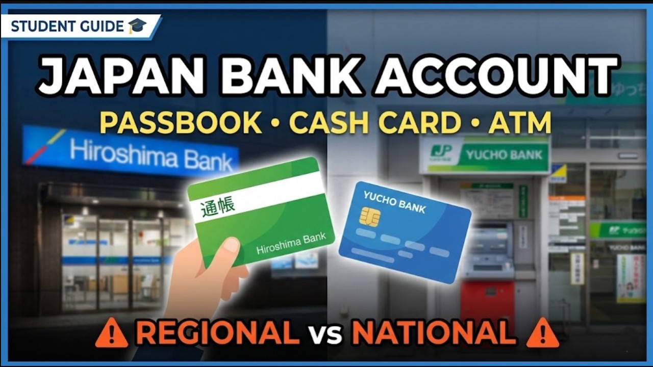 Japan Bank Account Guide! 🏦Passbook, Cash Card, ATM + Regional vs National Bank | Student Experience
