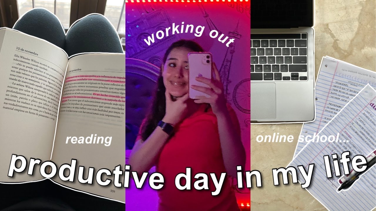 productive day in my life! online school, working out & reading