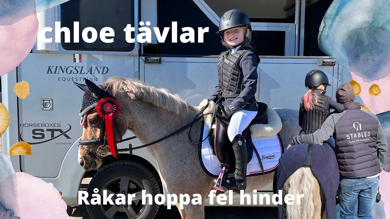 Chloe t&auml;vlar & r&aring;kar hoppa ett hinder &aring;t fel h&aring;ll! - T&Auml;VLINGSVLOGG