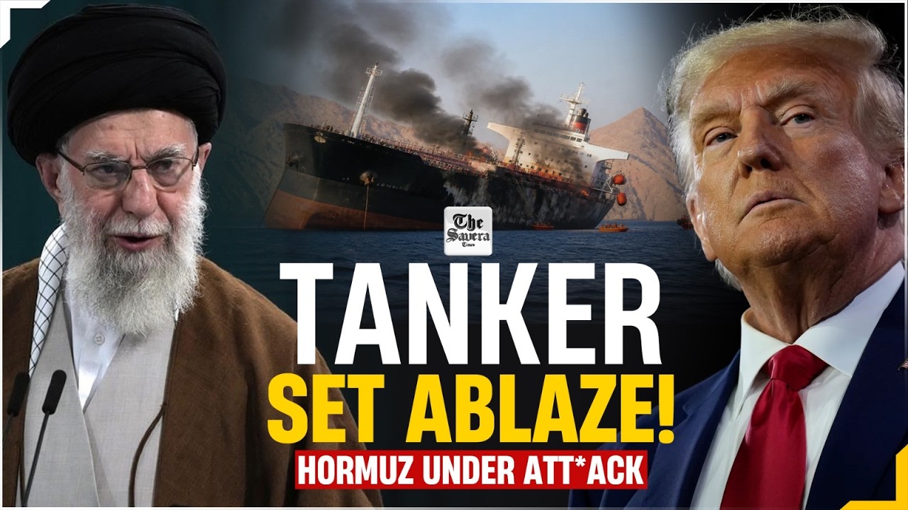 Tanker Set Ablaze After Projectile Strike in Strait of Hormuz as US-Iran Tensions Escalate