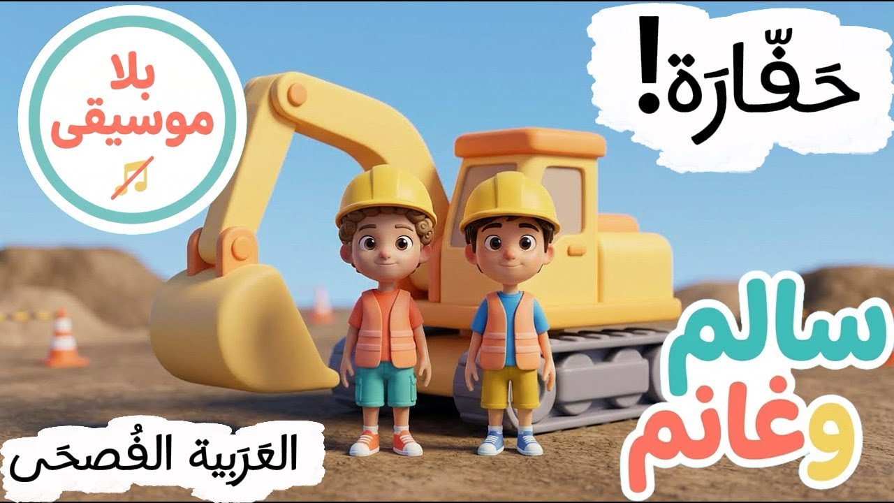 أنشودة الحفّارة للأطفال | تعلّم هادئ بلا مشتّتات