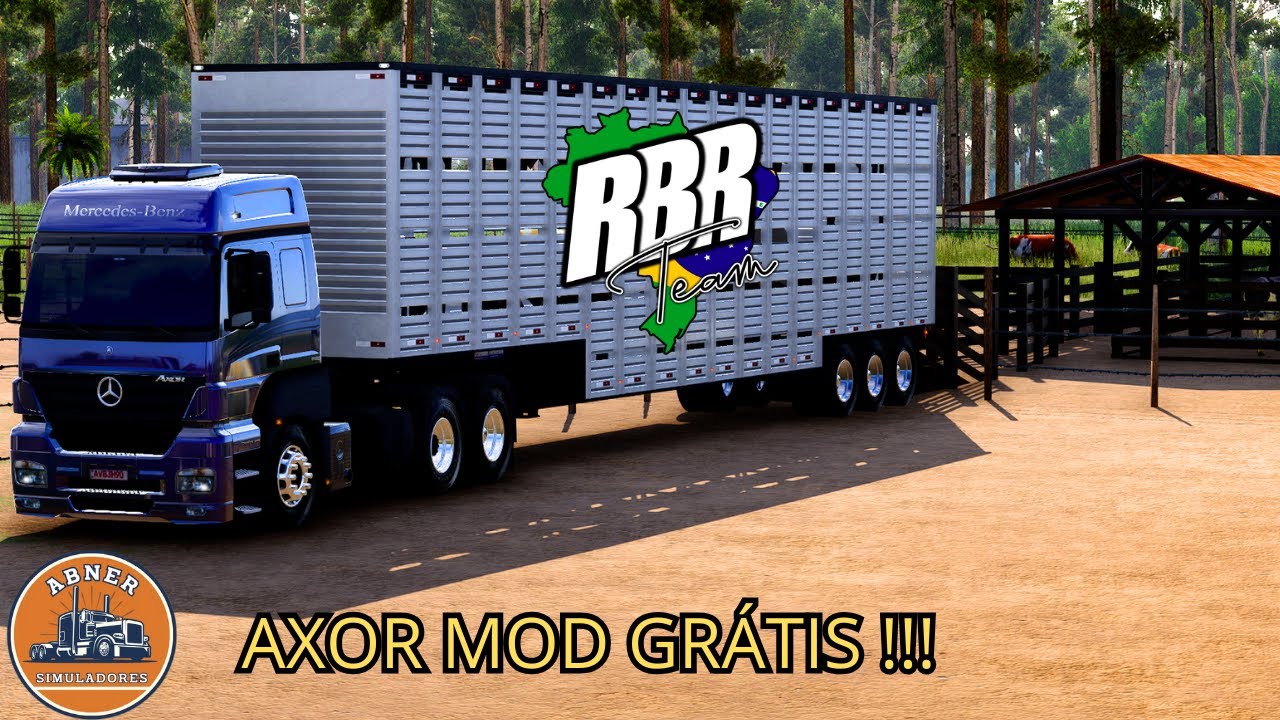 Mercedes Axor Boiadeiro / Viagem pelo Mato Grosso /Mapa RBR / ETS2 1.57