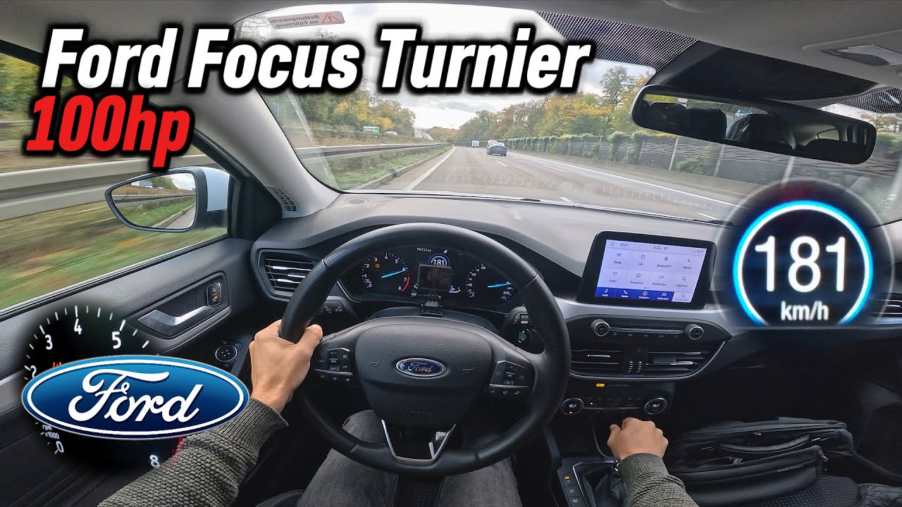 2021 Ford Focus Turnier 1.0 EcoBoost (100 hp) | POV Autobahn Test Drive in Germany